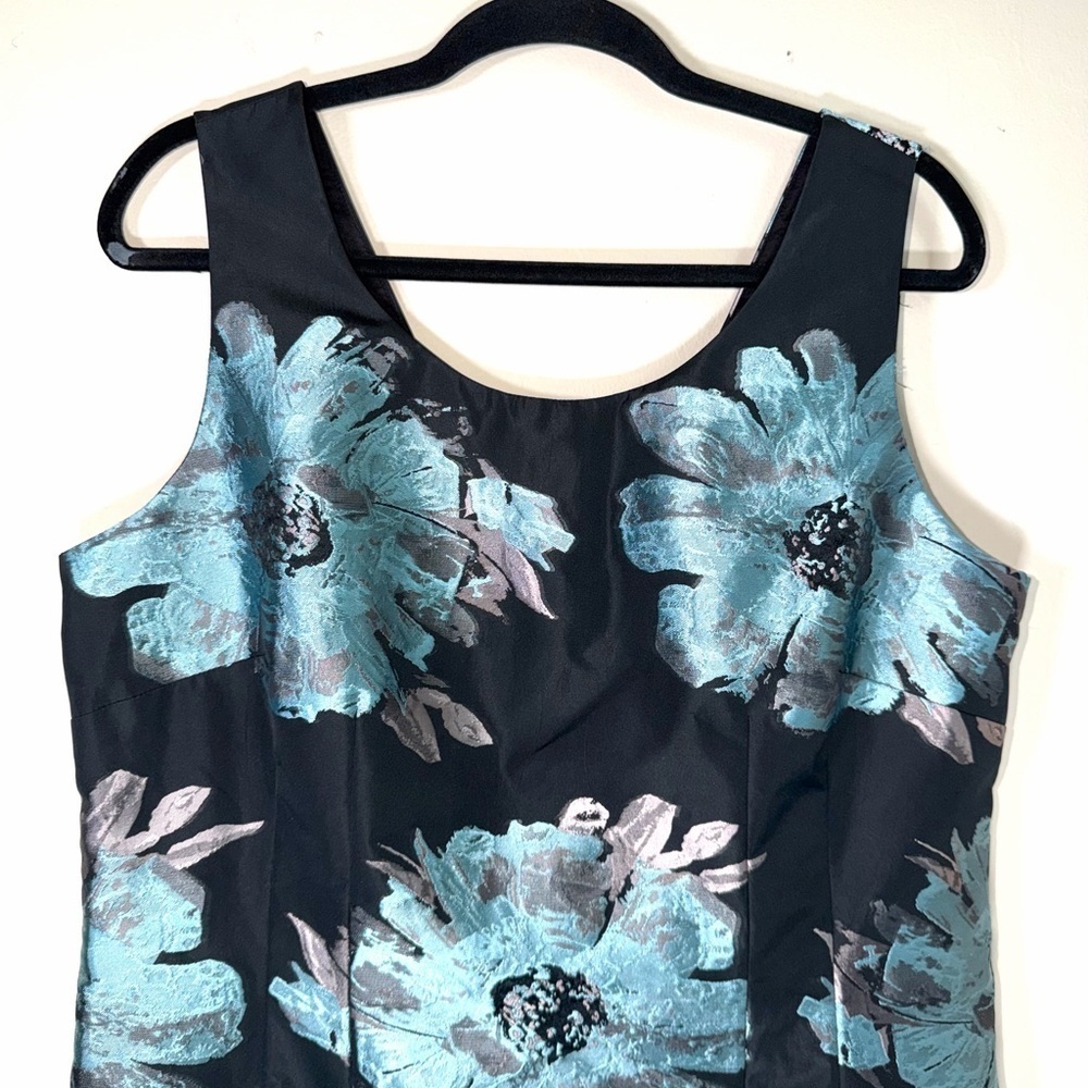 Carlisle Black and Blue Floral Midi Dress - Picture 2 of 8